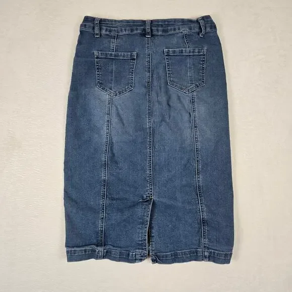 Est 1946 Denim Skirt Jeans Pencil Skirt Womens 6 Medium Wash 0742 - Picture 2 of 8
